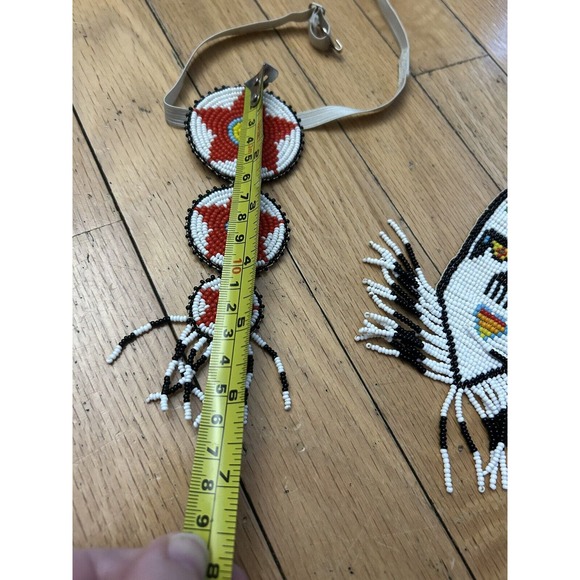 Lot of 2 Native American Beaded Neck Ties - No Reserve! - Picture 3 of 8